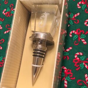 Monogrammed Crystal Wine Stopper